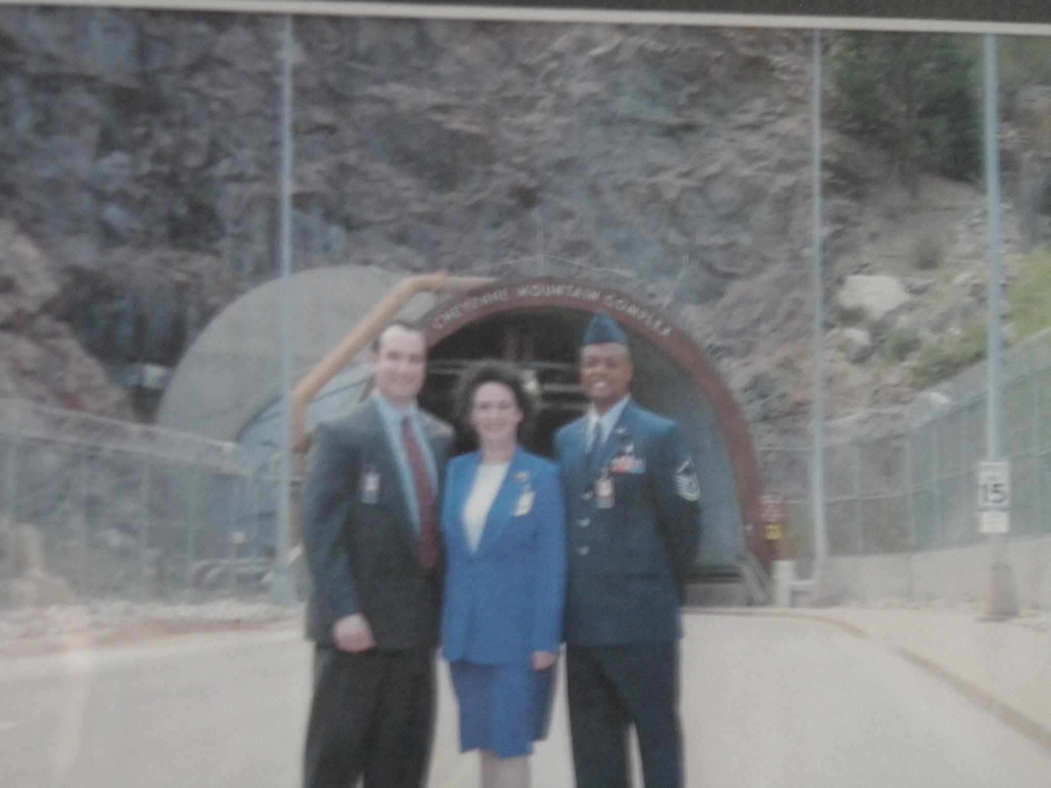 At base of Cheyenne Mountain, going into NORAD